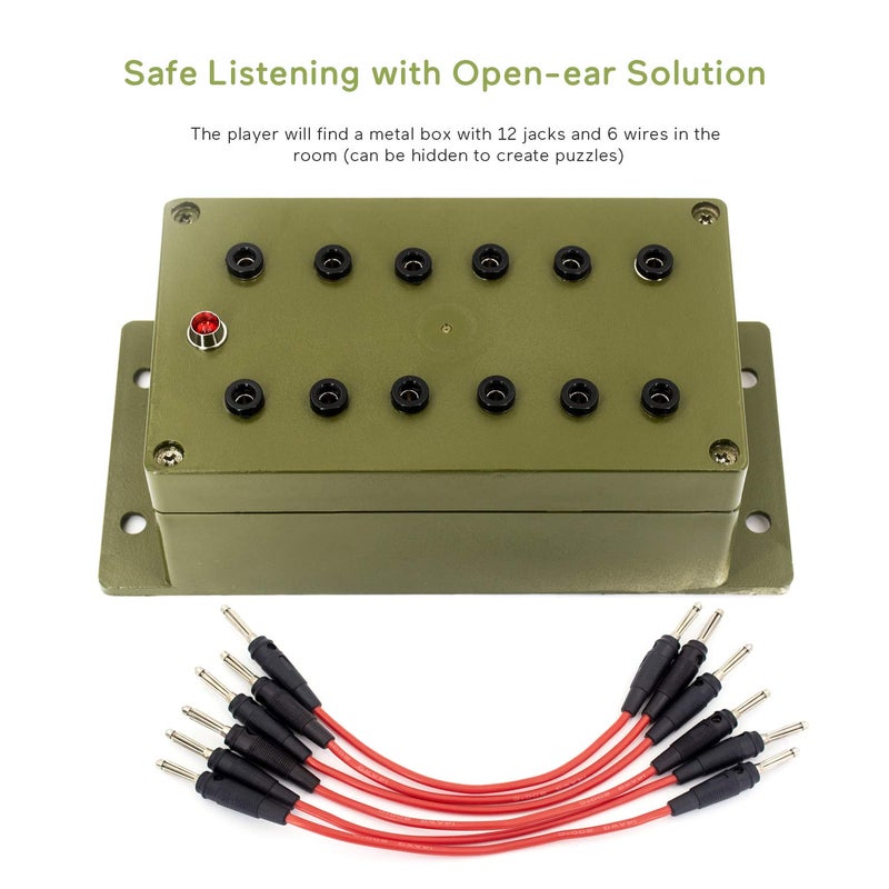 Bearhoho Escape Room Prop Plug in Box Takagism Game Props All Wires are Inserted into The Right Sockets to Unlock Adventure Secrets Game Props (with Audio) - Image 3